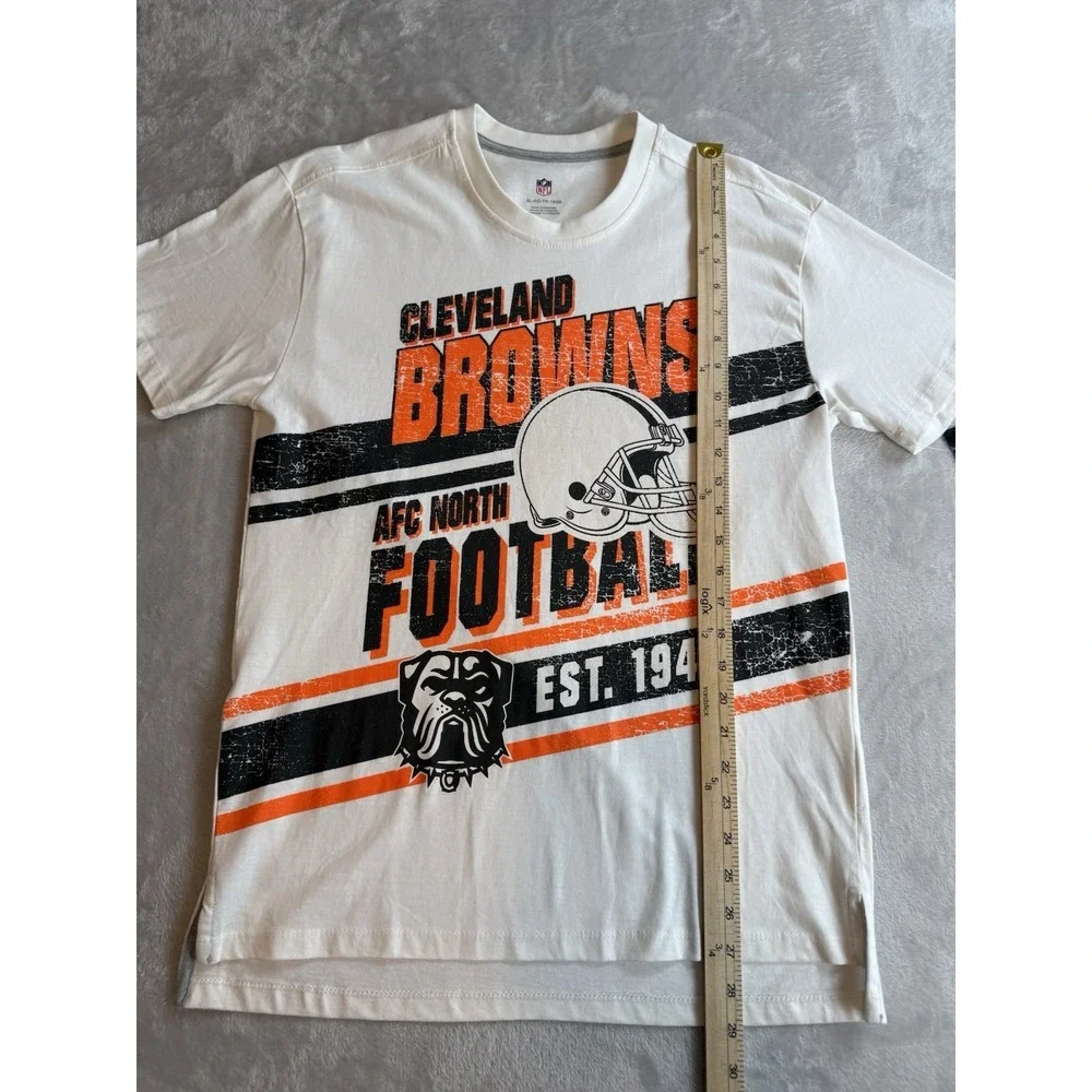 NFL Team Apparel Youth T Shirt Sz XL Cleveland Browns Graphic T Shirt Boys Girls